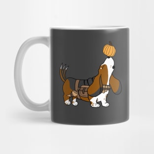 Pumpkin Basset Hound Bard | DND Dogs | Fantasy Art Mug